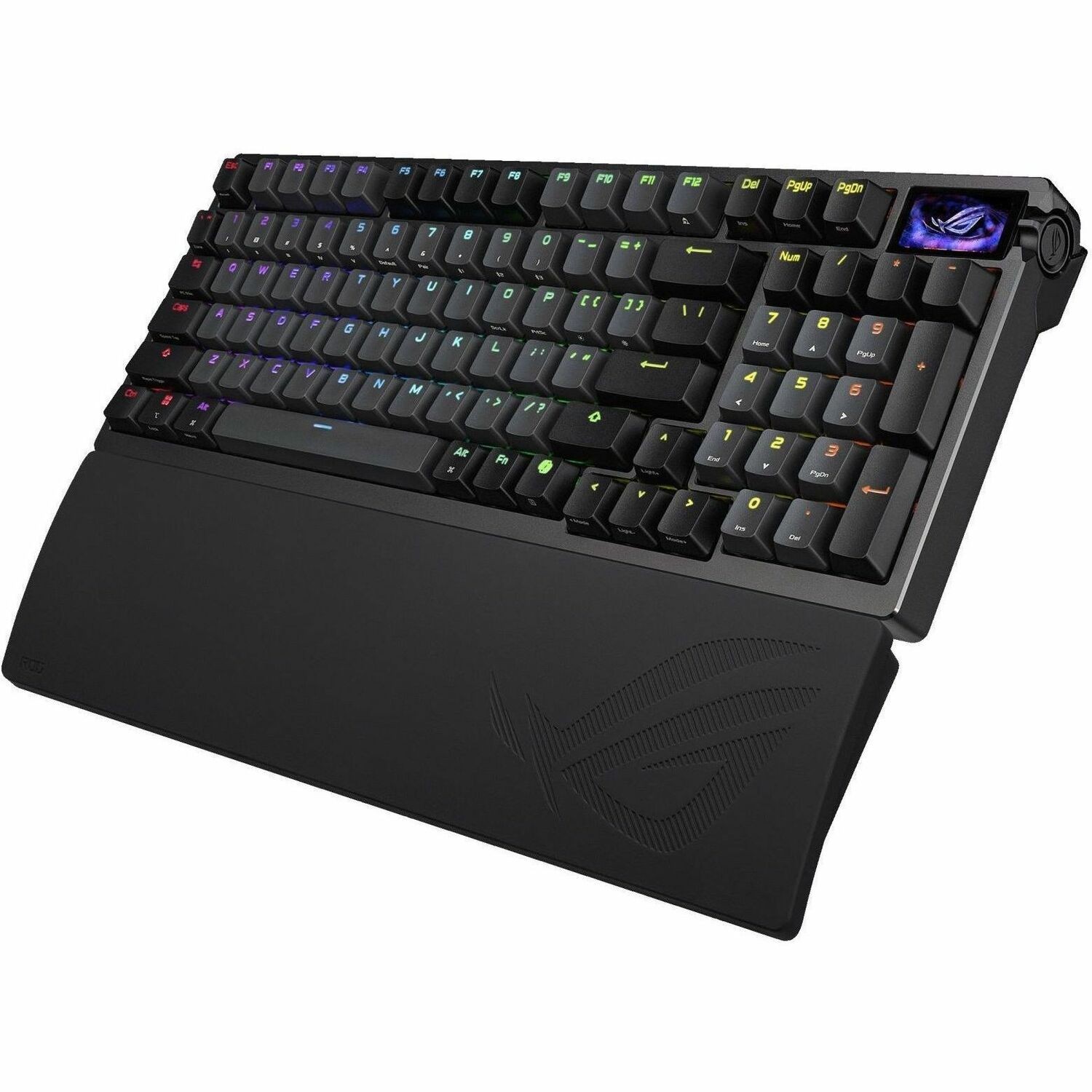 Asus ROG Azoth 96 HE Lite Gaming Keyboard - Compact - Wired/Wireless Connectivity - USB 2.0 Type A, USB Type C Interface - RGB LED - Black