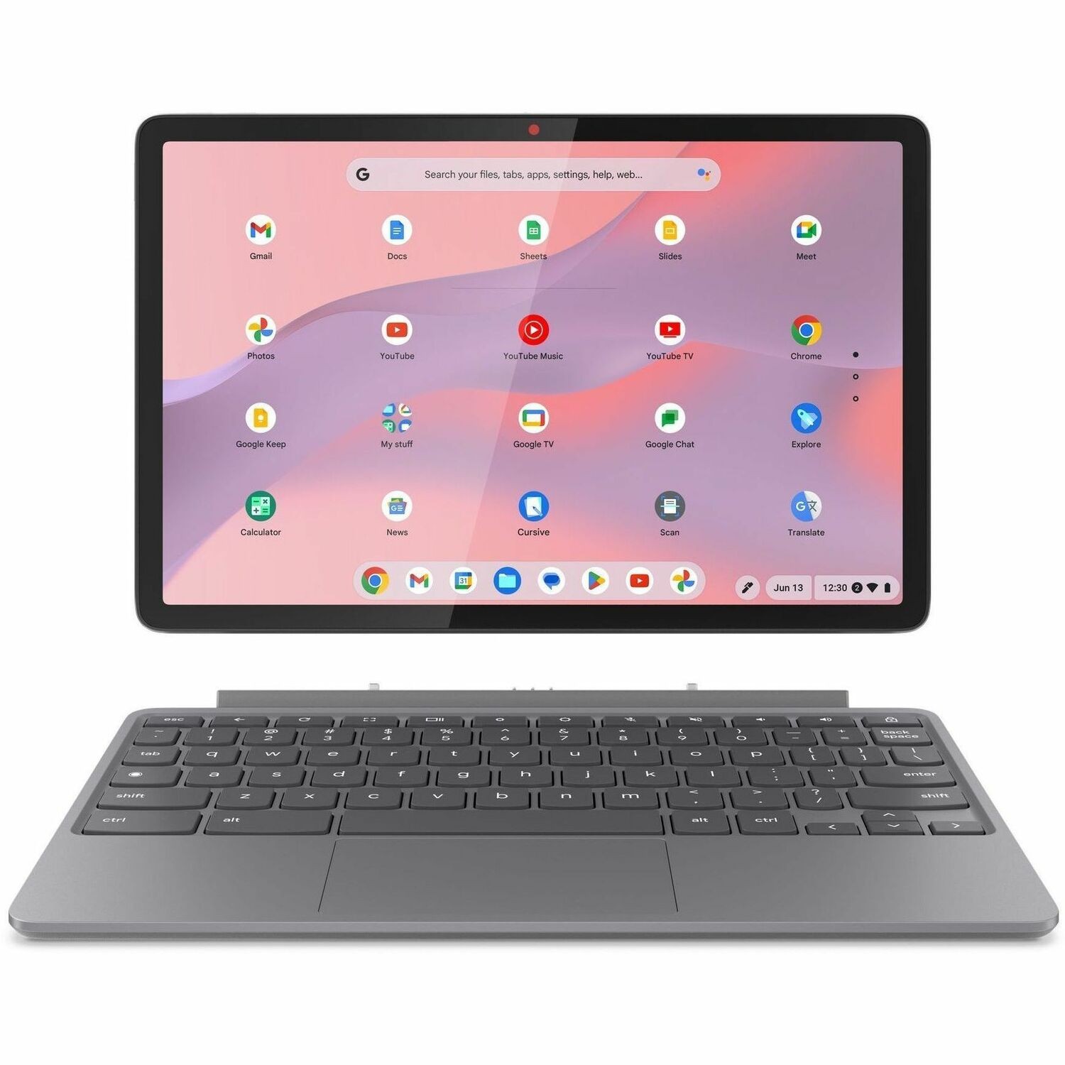 Lenovo IdeaPad Duet Chromebook 11M889 10.9" Touchscreen Detachable 2 in 1 Chromebook - WUXGA - 60 Hz - Octa-core (MediaTek Cortex A78 + Cortex A55) - 4 GB - 128 GB Flash Memory - English Keyboard - Luna Gray