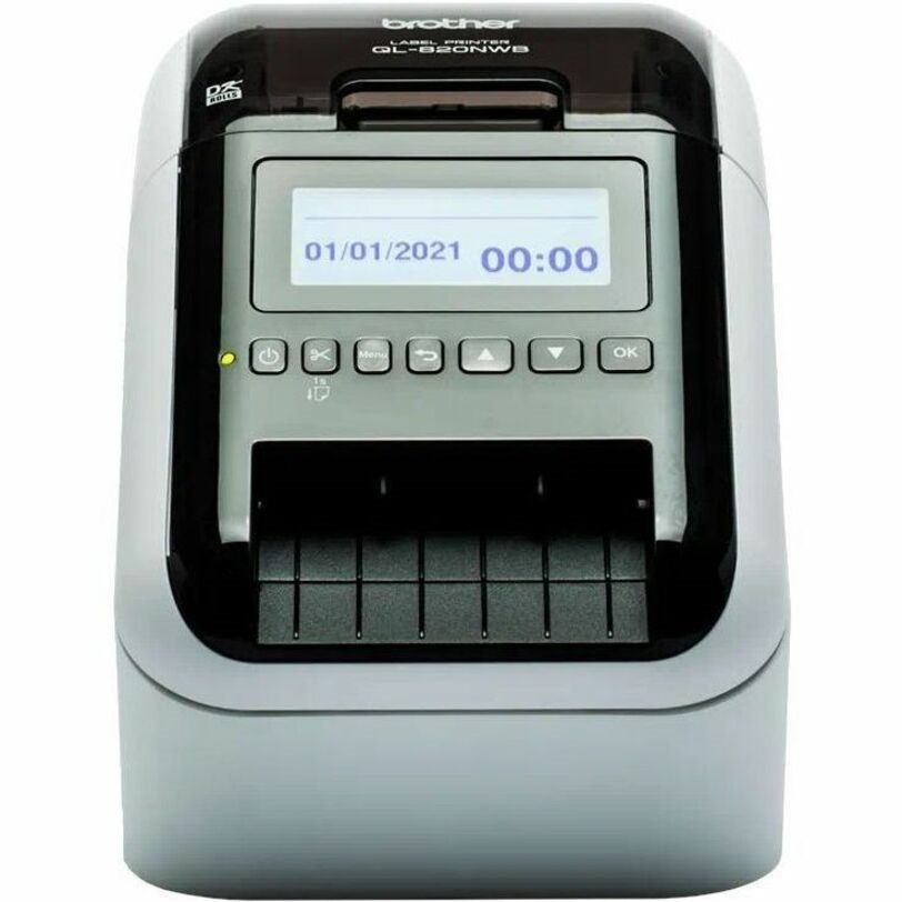Brother QL-820NWBCVM Desktop Thermal Transfer Printer - Label Print - Ethernet - USB - Bluetooth - Wireless LAN - With Cutter