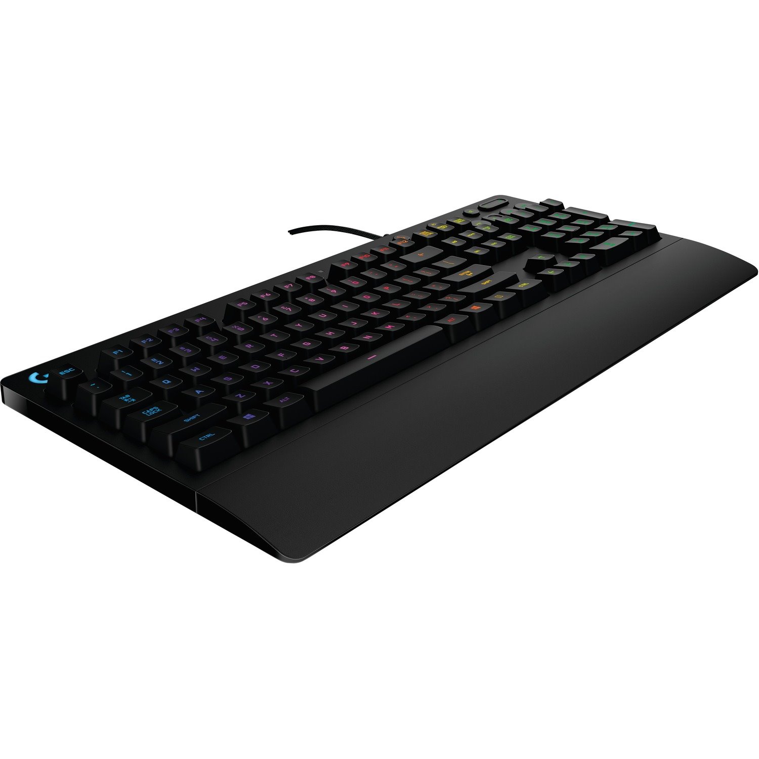 Logitech G213 Prodigy Gaming Keyboard - Wired RGB Backlit Keyboard with Mech-dome Keys, Palm Rest, Adjustable Feet, Media Controls, USB, Compatible with Windows