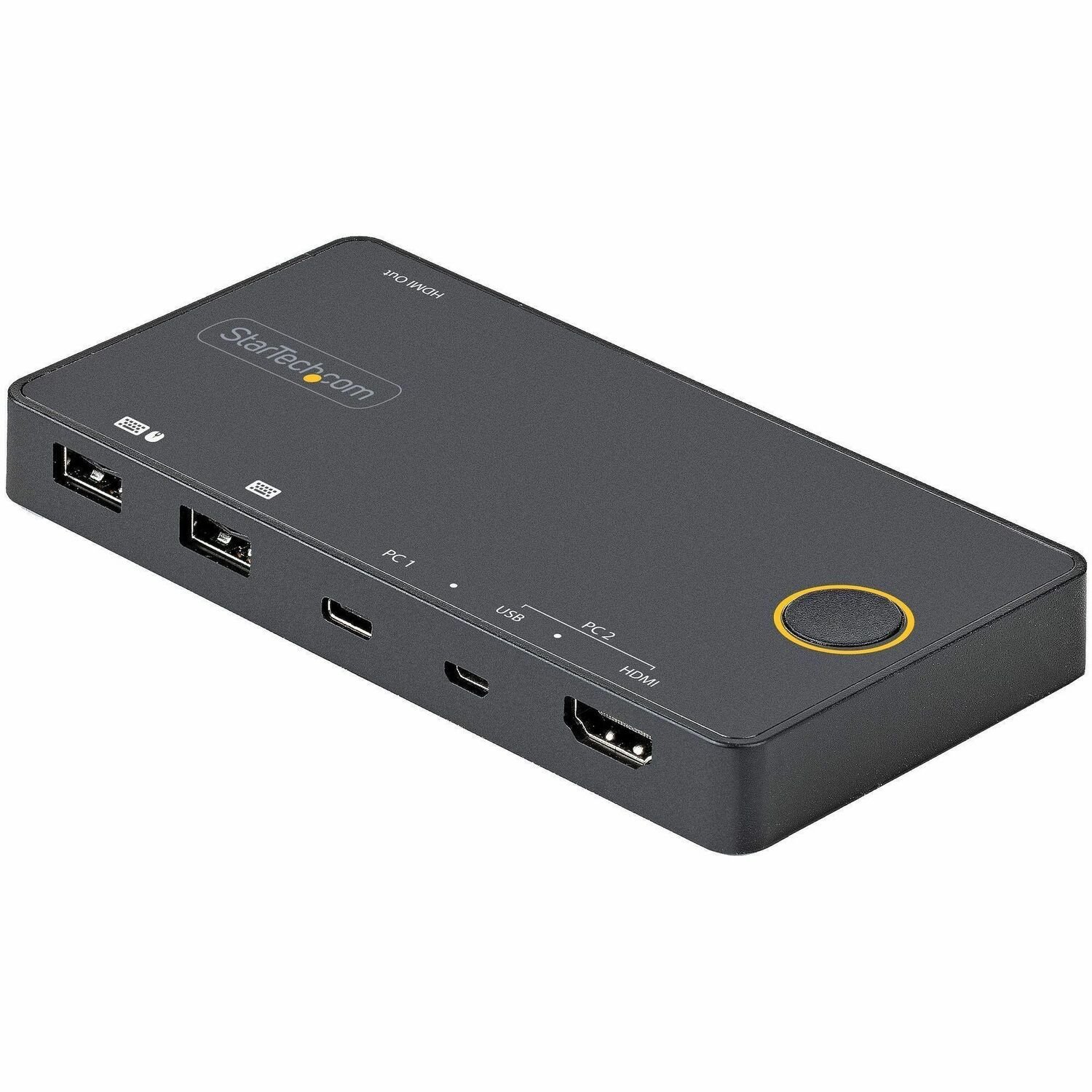 2 Port Hybrid KVM Switch HDMI + USB-A & USB-C, 4K 60Hz HDMI 2.0 Monitor