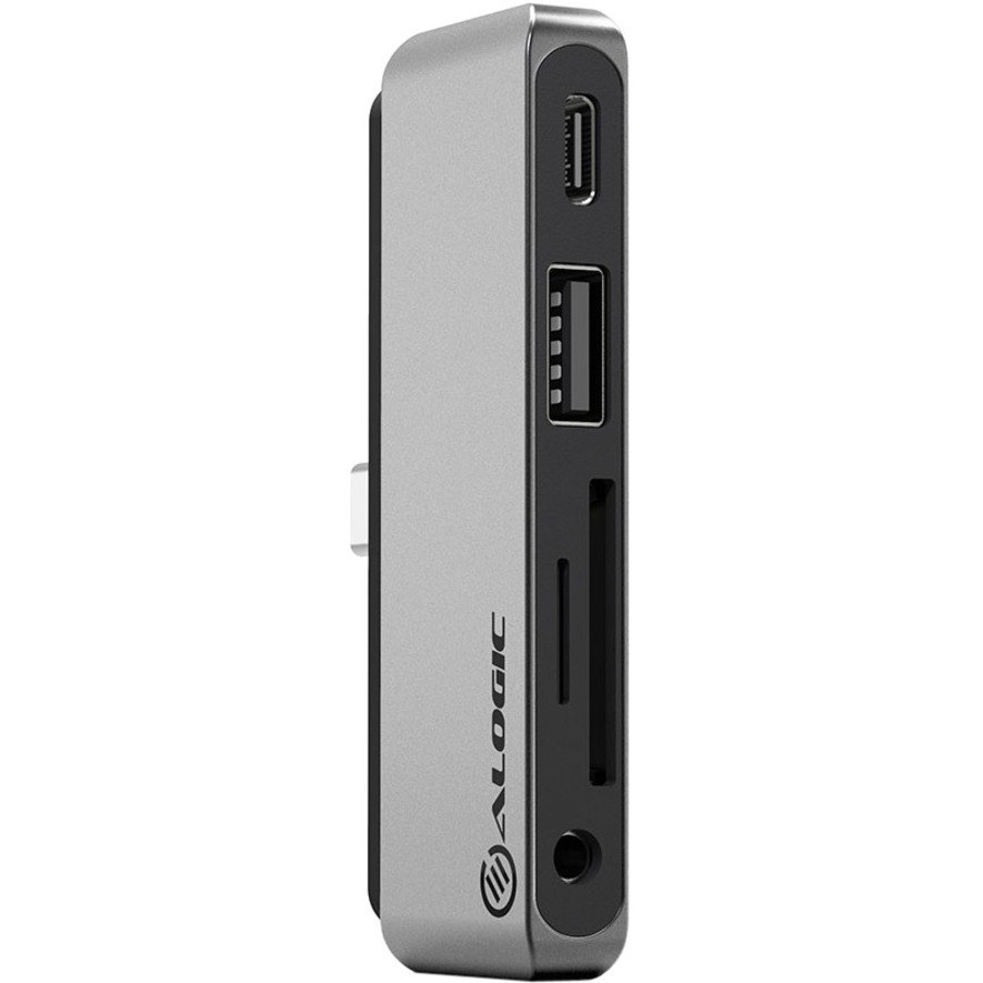 Alogic Anchor USB Hub/FlashCard Reader - USB Type C - Space Gray