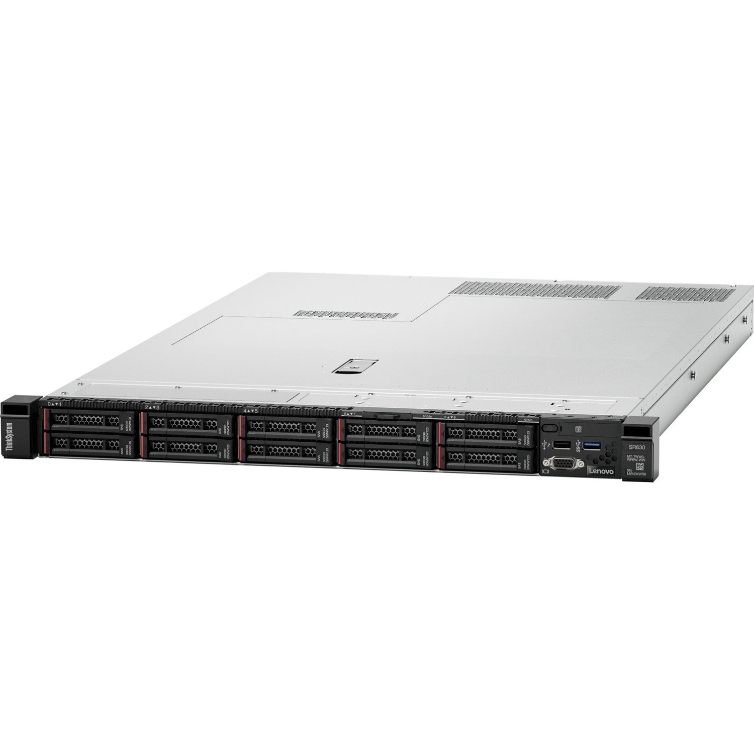 Lenovo ThinkSystem SR630 7X02A0HEEA 1U Rack Server - 1 x Intel Xeon Silver 4210R 2.40 GHz - 32 GB RAM - Serial ATA/600, 12Gb/s SAS Controller