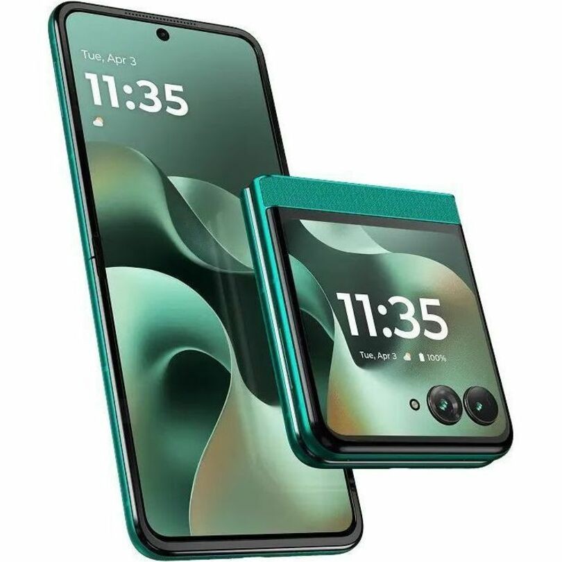Motorola Mobility razr 2026 256 GB Smartphone - 6.9" Flexible Folding Screen LTPO AMOLED HDR10+ 1080 x 2640 - Octa-core (Cortex A78Quad-core (4 Core) 2.60 GHz + Cortex A55 Quad-core (4 Core) 2 GHz - 8 GB RAM - Android 16 - 5G - PANTONE Sporting Green