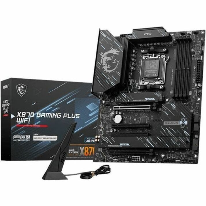 MSI X870 GAMING PLUS WIFI Gaming Desktop Motherboard - AMD X870 Chipset - Socket AM5 - ATX