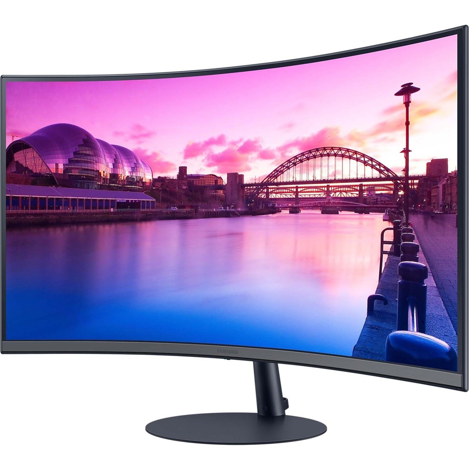 Samsung S27C390EAU 27" Class Full HD Curved Screen LCD Monitor - Black, Dark Blue Gray
