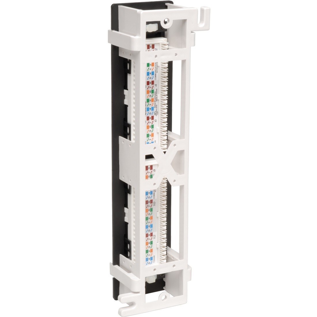 Eaton Tripp Lite Series 12-Port Wall-Mount Cat5e Patch Panel, 568B, RJ45 Ethernet, TAA