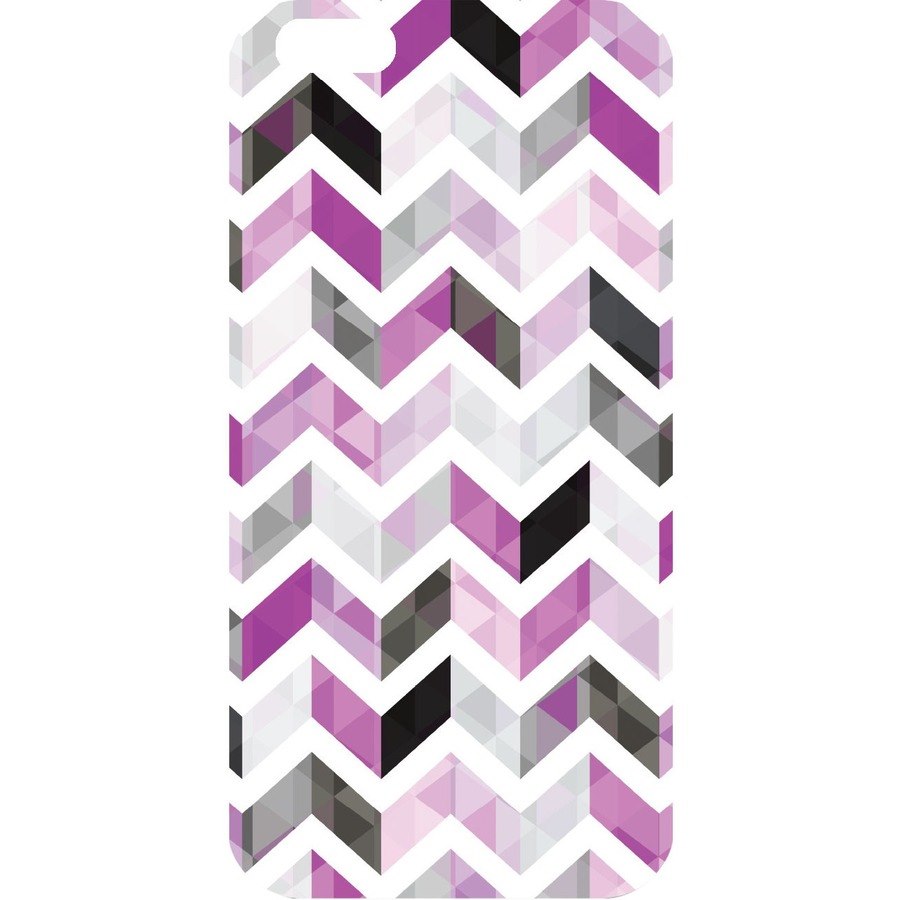 OTM iPhone 6 White Glossy Case Ziggy Collection, Purple
