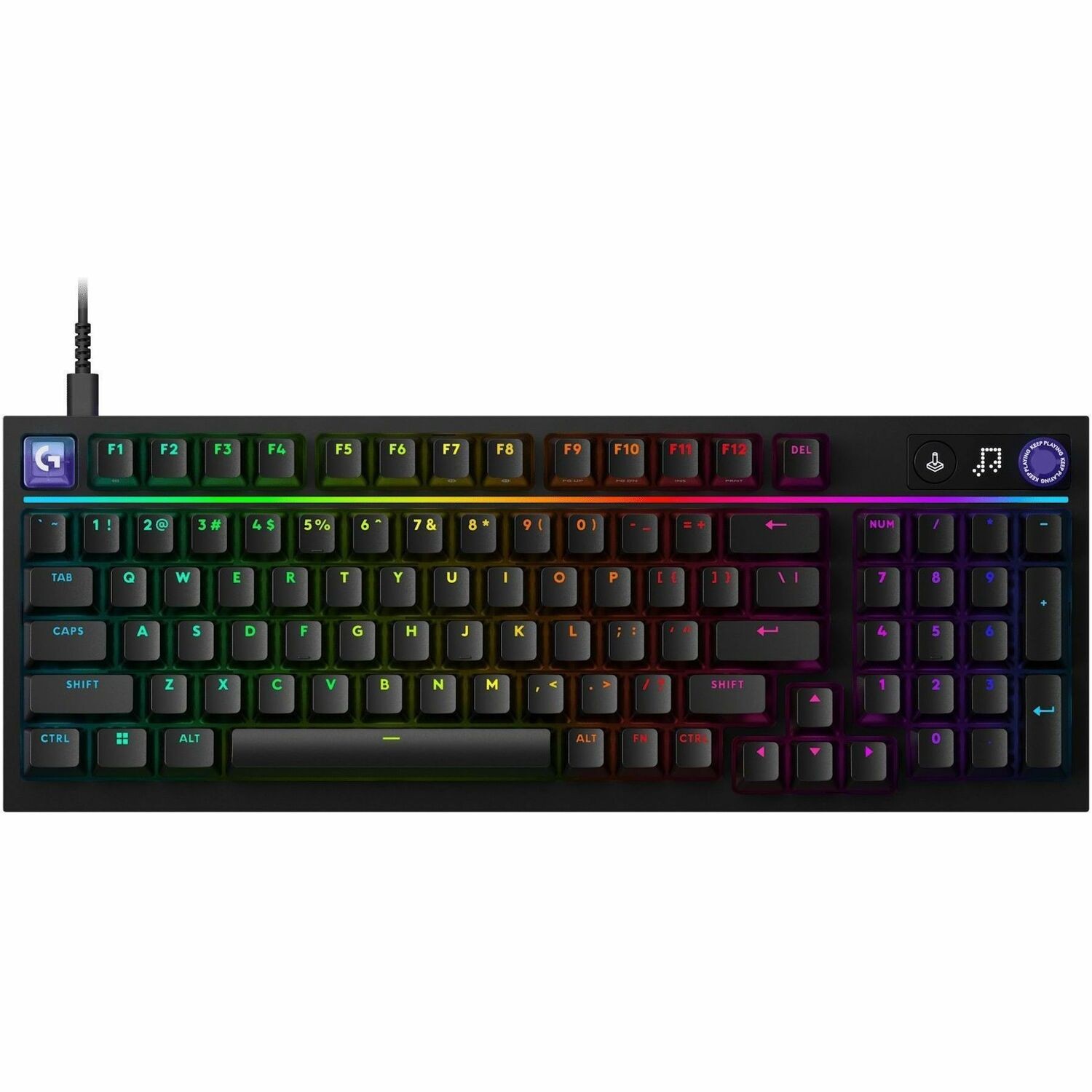 Logitech G316 X 98 Gaming Keyboard, 8 kHz Report Rate, Hot-Swappable Linear Switches, Gasket Structure, USB-C, RGB LIGHTSYNC, for PC, Black
