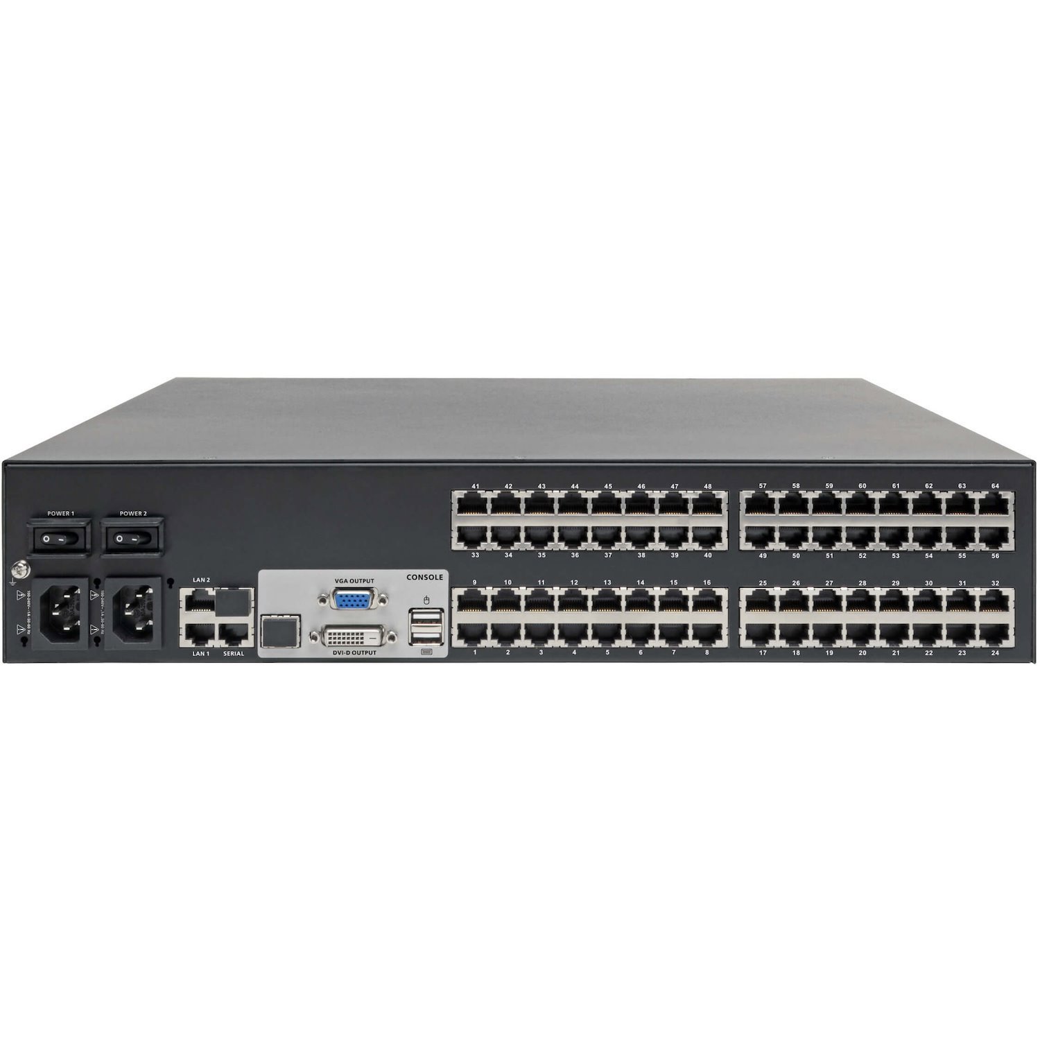 Tripp Lite by Eaton NetDirector 64-Port Cat5 KVM over IP Switch - Virtual Media, 8 Remote + 1 Local User, 2U Rack-Mount, TAA