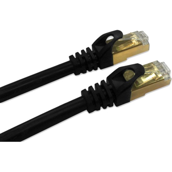 QVS 10ft CAT7 10Gbps S-STP Flexible Molded Patch Cord