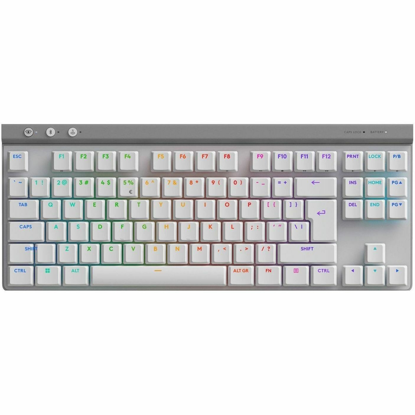 Logitech G G515 LIGHTSPEED TKL Gaming-toetsenbord - Bedraad/draadloos Verbinding - USB type A Interface - RGB LED - Engels (US) - QWERTY indeling - Wit