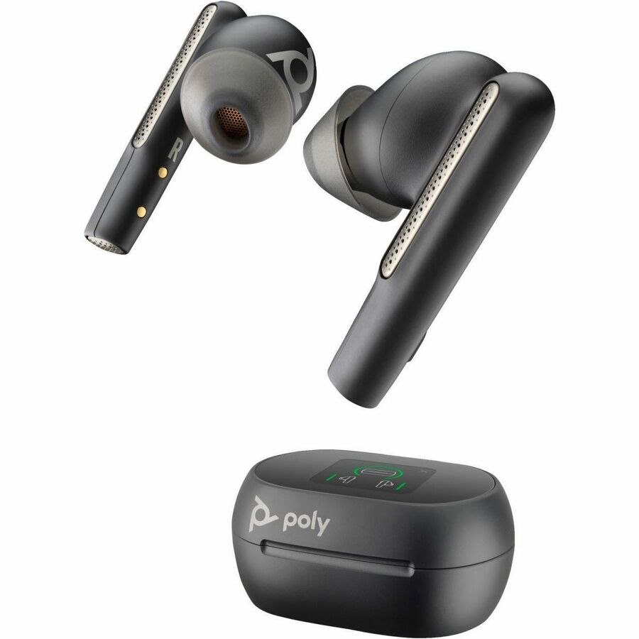 Poly Voyager Free 60+ UC True Wireless Earbud Stereo Earset - Carbon Black