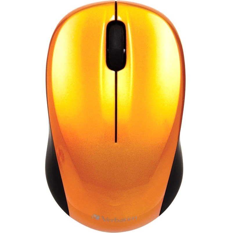 Verbatim GO NANO Mouse - Radio Frequency - USB - 3 Button(s) - Volcanic Orange