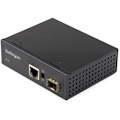 StarTech.com Industrial Fiber to Ethernet Media Converter - 1Gbps SFP to RJ45/CAT6 - SM/MM Fiber to Copper Gigabit Network IP-30 12V Input