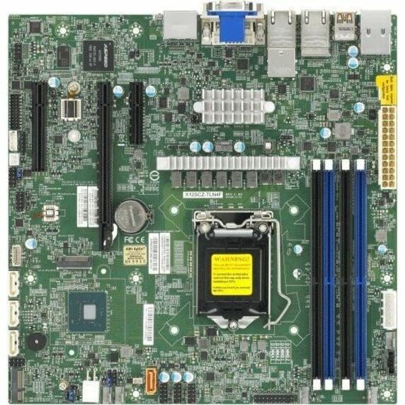 Supermicro X12SCZ-TLN4F Server Motherboard - Intel W480E Chipset - Socket LGA-1200 - Micro ATX