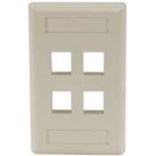 Hubbell 4 Sockets Faceplate