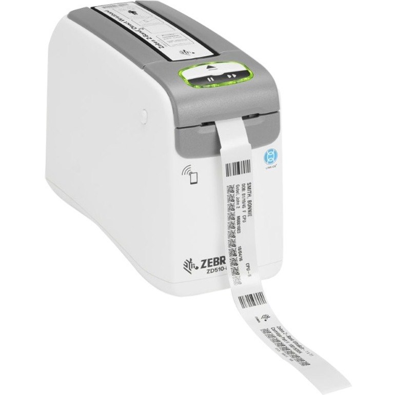 Zebra ZD510-HC Desktop Direct Thermal Printer - Monochrome - Wristband Print - USB