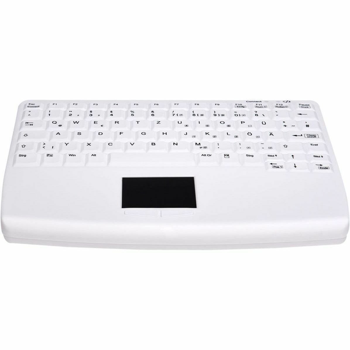 Active Key Keyboard - Wireless Connectivity - USB Type A Interface - TouchPad - French - White