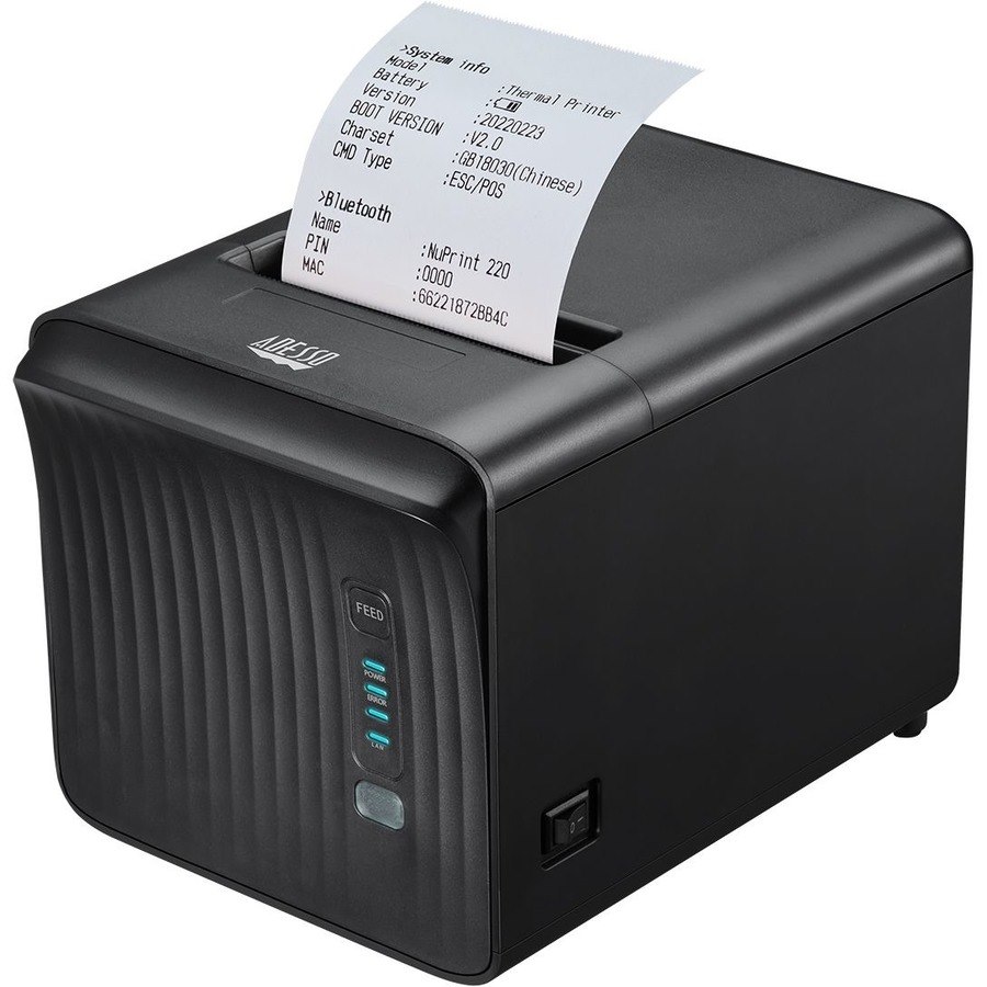 Adesso NuPrint NuPrint 330 Desktop Direct Thermal Printer - Monochrome - Receipt Print - USB - Serial - Black