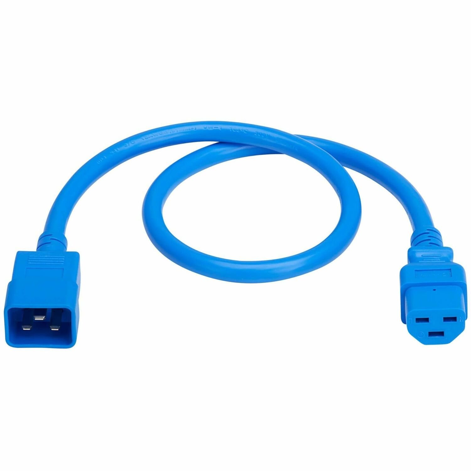 Eaton Tripp Lite Series Power Cord, C20 to C21 - Heavy-Duty, 20A, 250V, 12 AWG, 2 ft. (0.6 m), Blue