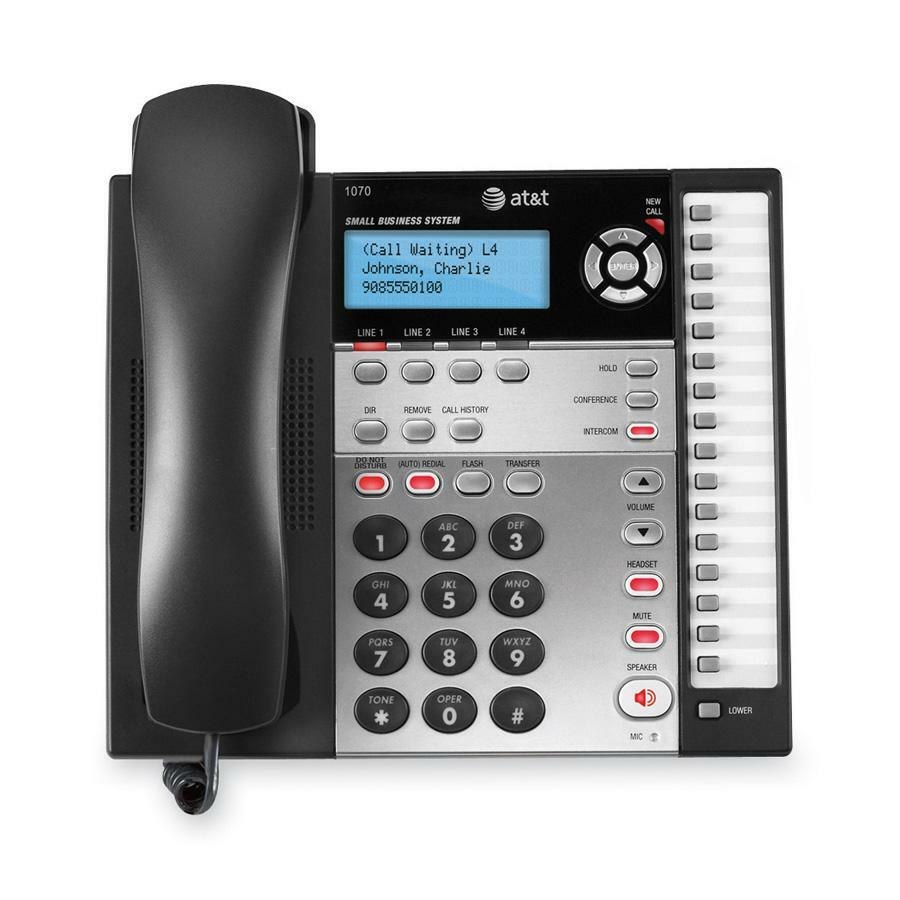 AT&T 1070 4-Line Expandable Corded Small Business Telephone with Caller ID