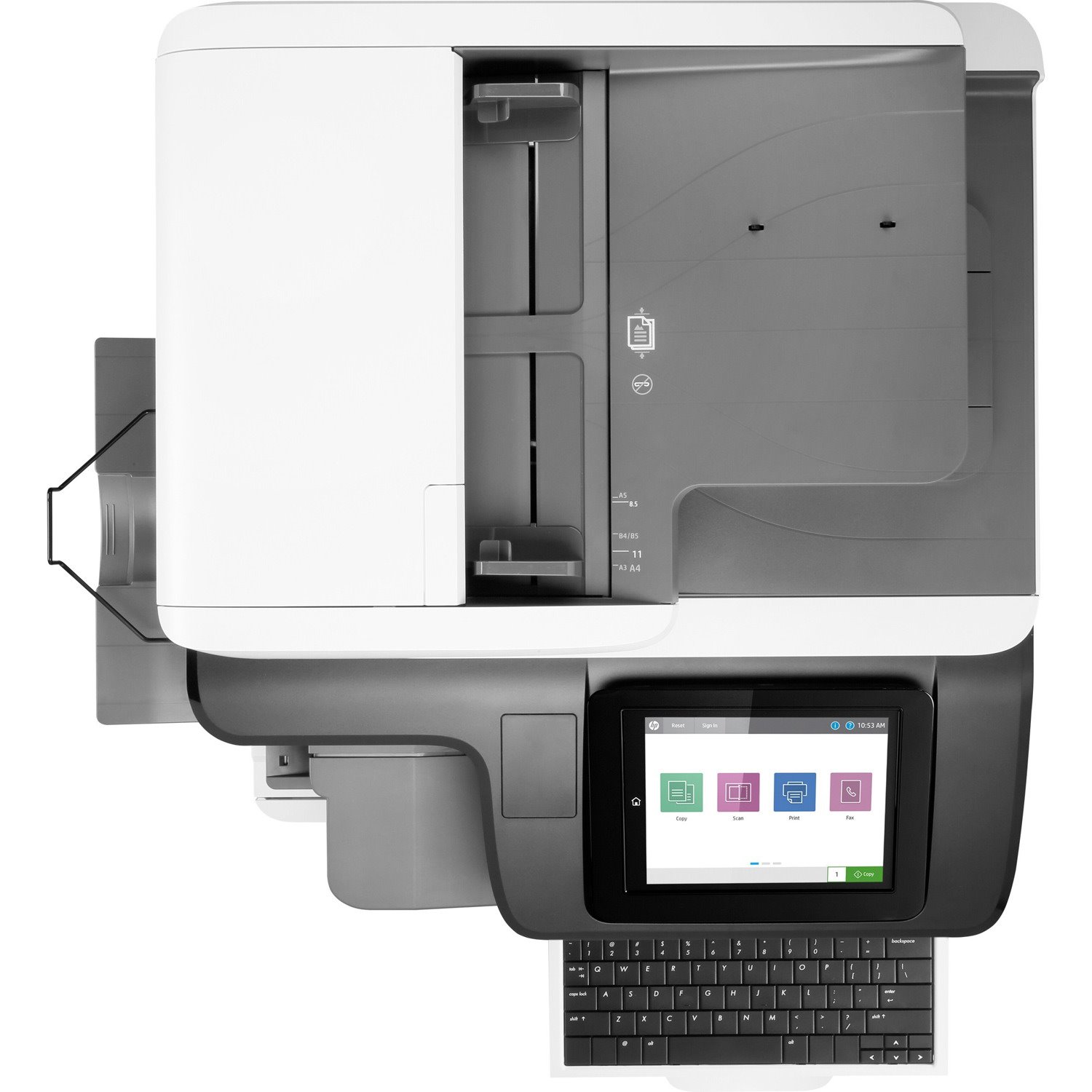 HP LaserJet Enterprise M776 M776zs Laser Multifunction Printer-Color-Copier/Fax/Scanner-46 ppm Mono/46 ppm Color Print-1200x1200 dpi Print-Automatic Duplex Print-200000 Pages-1750 sheets Input-Color Flatbed Scanner-600 dpi Optical Scan-Wireless LAN