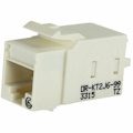 Ortronics Category 6 Keystone Jack, Lacing Cap Termination, Fog White