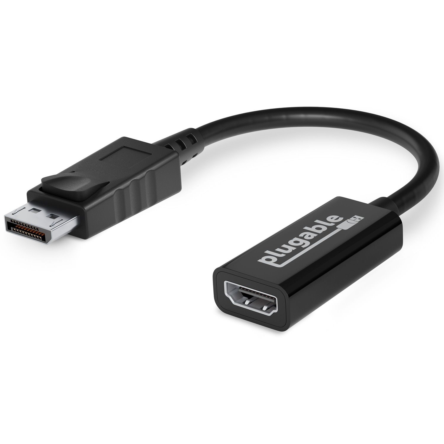 Plugable Active DisplayPort to HDMI Adapter - Connect any DisplayPort-Enabled PC or Tablet to an HDMI Enabled Monitor, TV or Projector for Ultra-HD Video Streaming (HDMI 2.0 up to 4K 3840x2160 @60Hz)