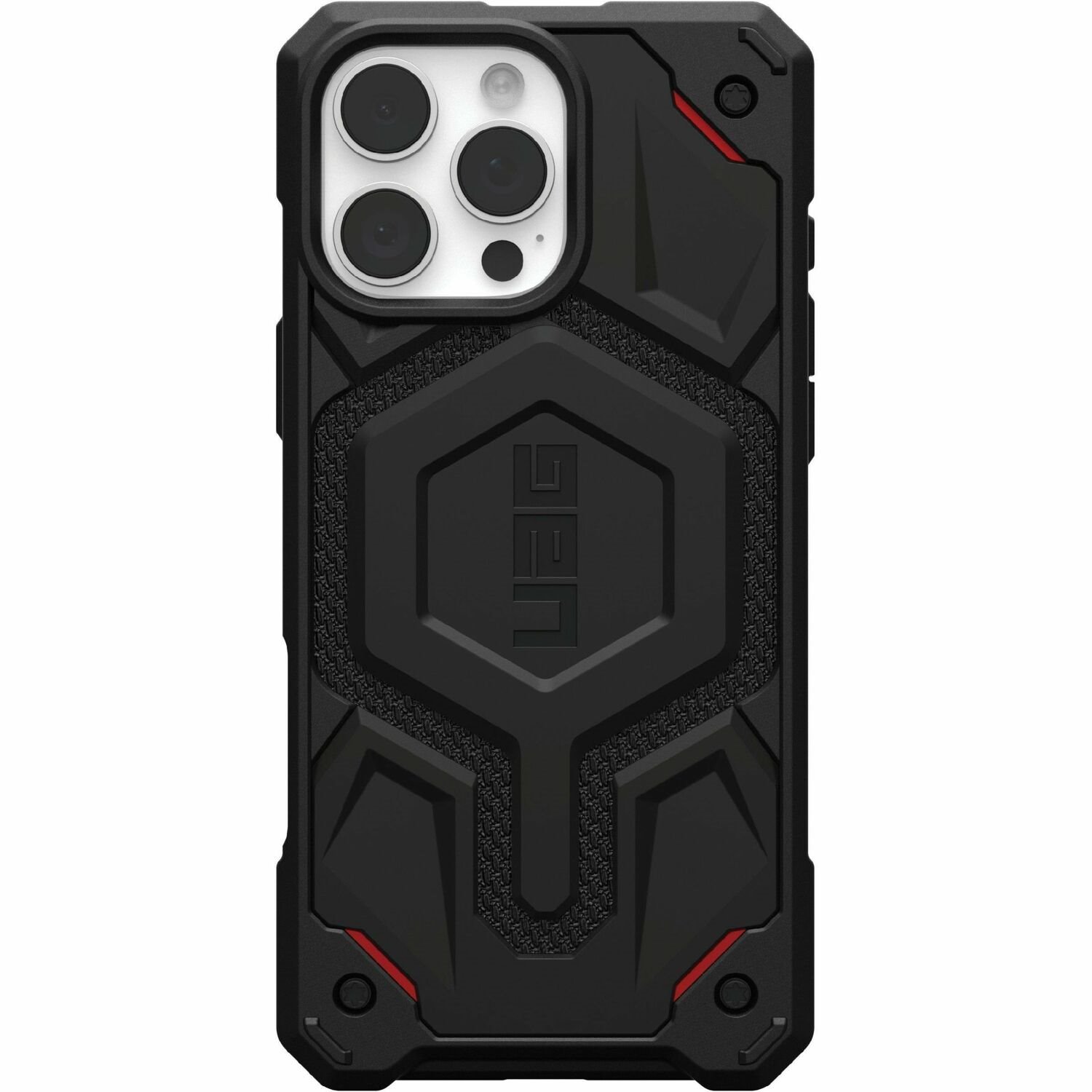 Urban Armor Gear Monarch Pro Case for Apple iPhone 16 Pro Max Smartphone - Hexagonal Pattern - Kevlar Black