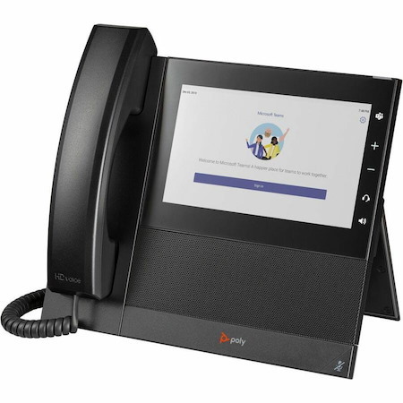 Poly CCX 600 IP Phone - Corded - Corded/Cordless - Wi-Fi, Bluetooth - Desktop - Black