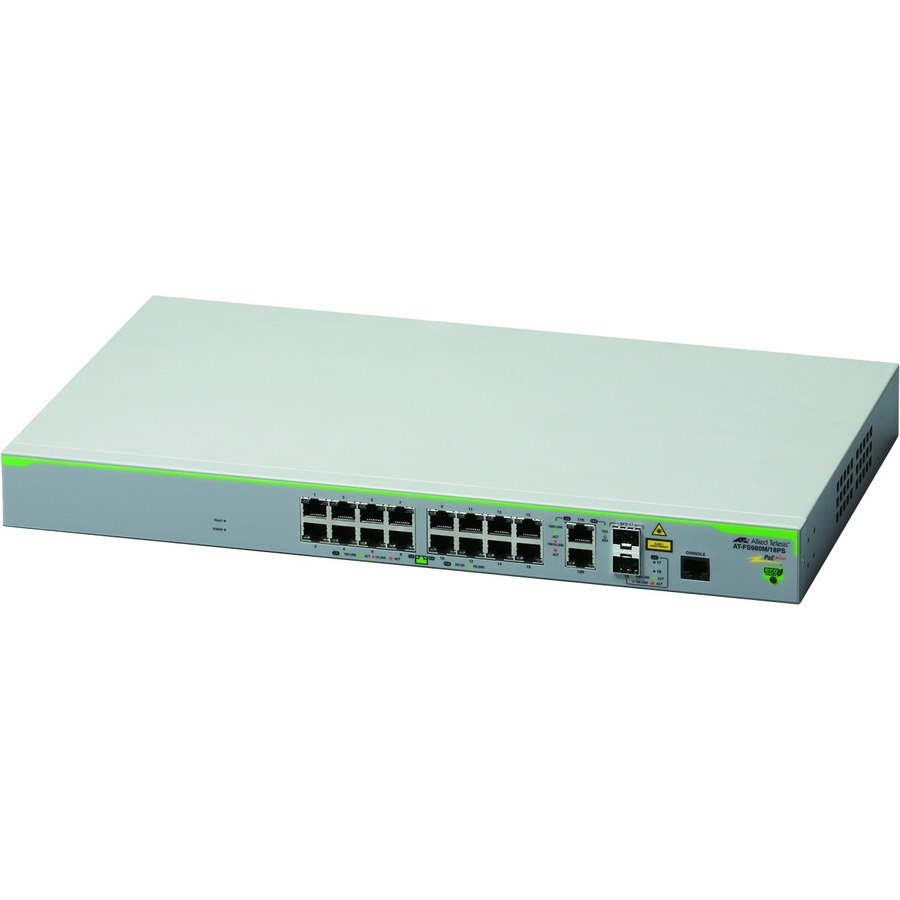 Allied Telesis CentreCOM FS980M AT-FS980M/18PS 16 Ports Manageable Layer 3 Switch - Fast Ethernet - 10/100Base-TX