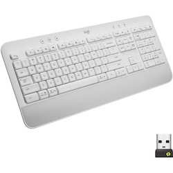 Logitech Signature K650 Comfort Full-Size Wireless Keyboard with Wrist Rest, BLE Bluetooth or Logi Bolt, Off-white