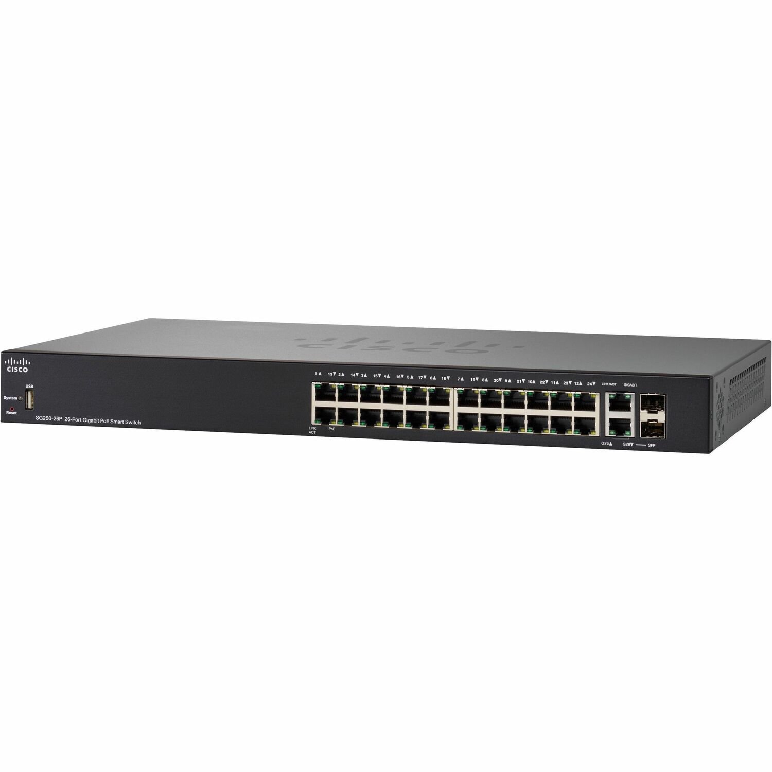Cisco SG250-26P 26-Port Gigabit PoE Smart Switch