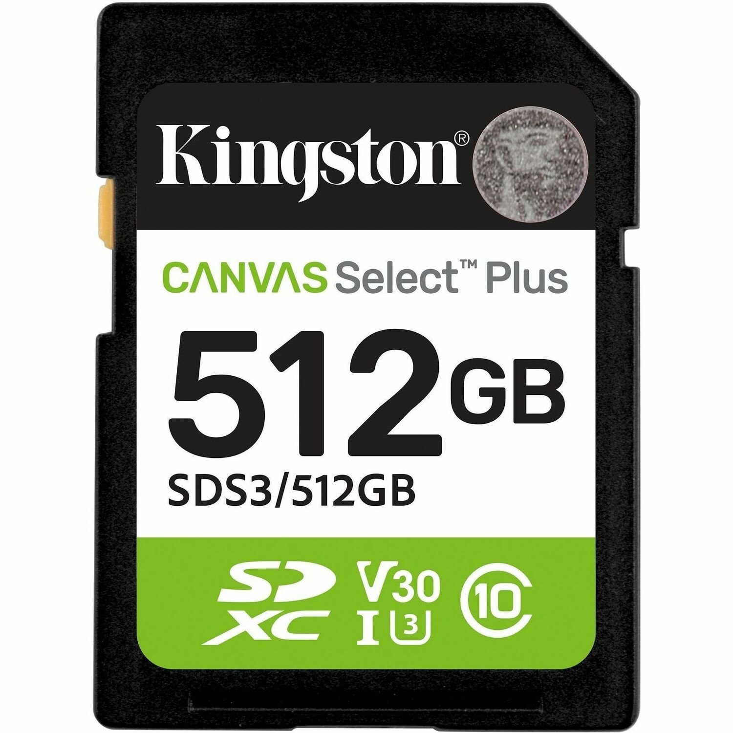 Kingston Canvas Select Plus 512 GB Class 10/UHS-I (U3) V10 SDXC