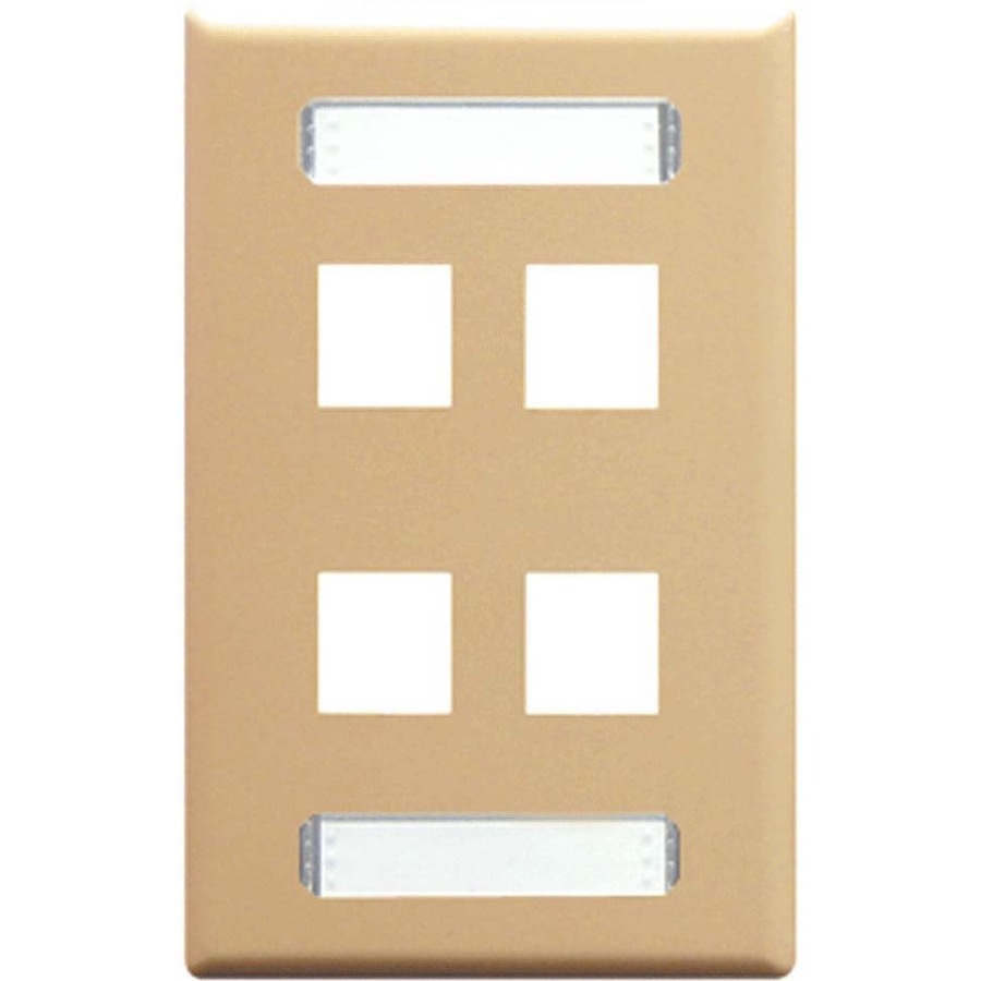 4 Port Face Plate Ivory
