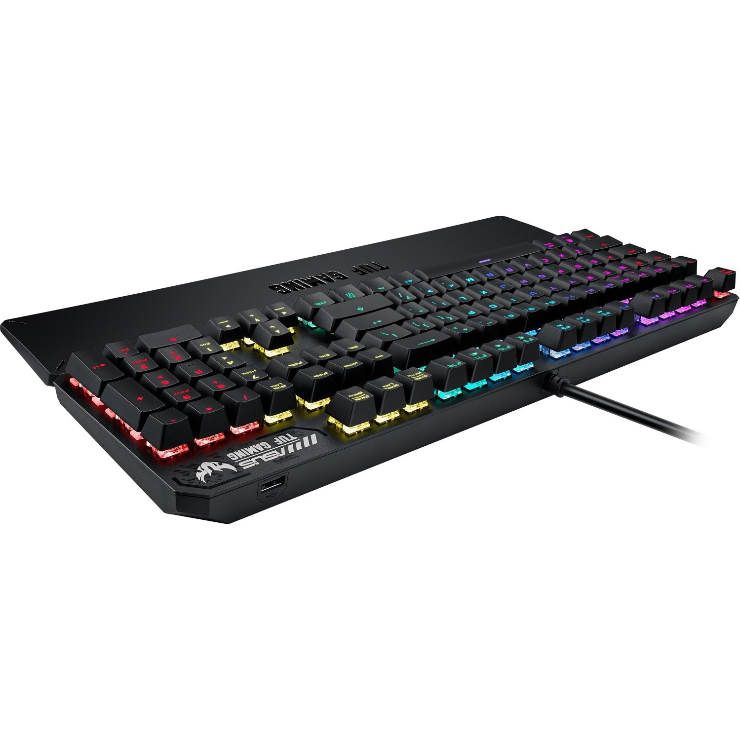 Asus Gaming K3 Gaming Keyboard - Cable Connectivity - USB 2.0 Interface - RGB LED - Gunmetal Grey