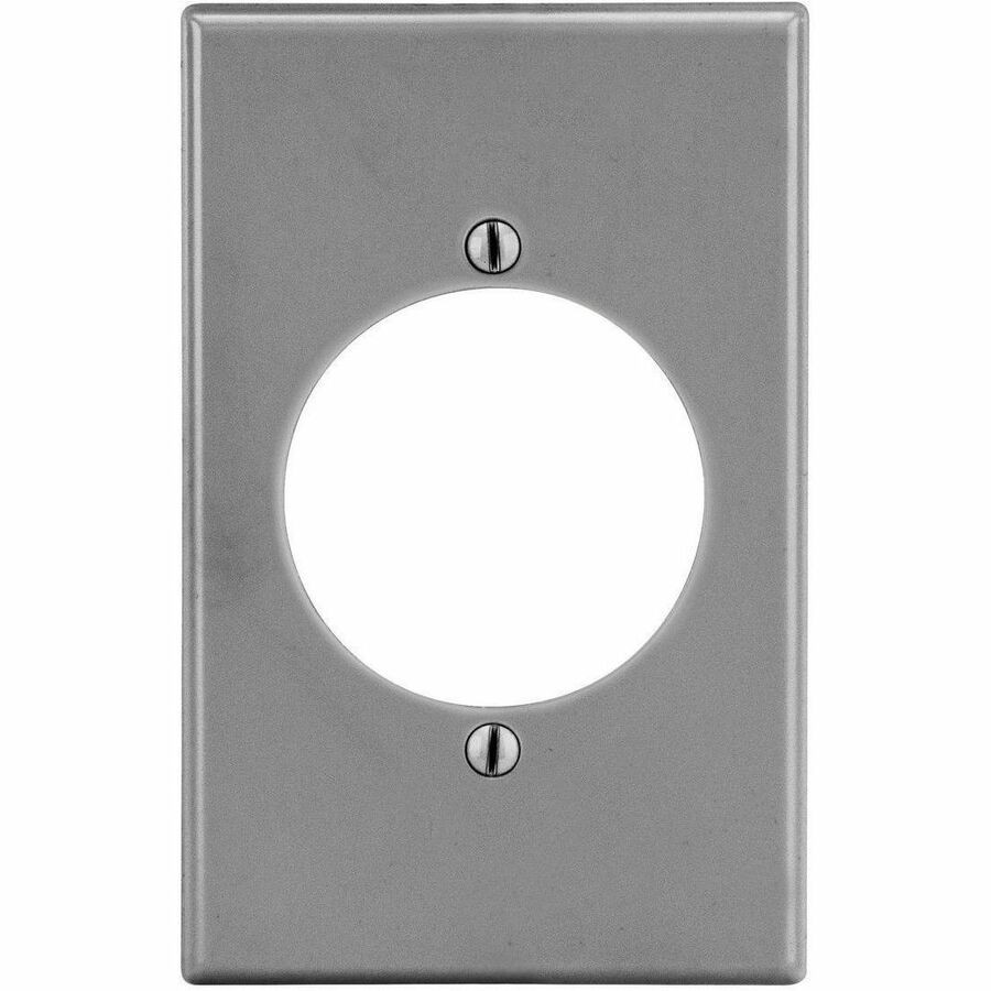 Hubbell Wallplate, 1-G, 2.15 Opng, GY