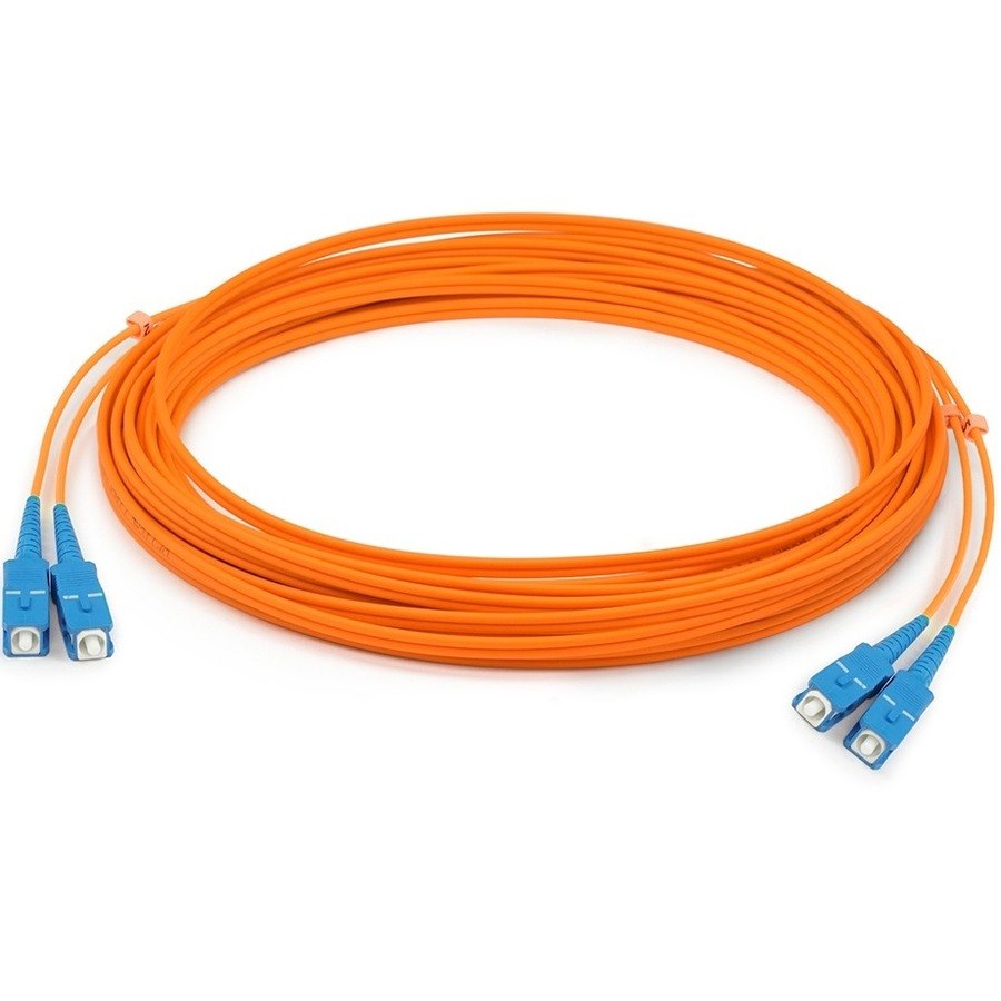 AddOn 40m SC (Male) to SC (Male) Orange OM1 Duplex Fiber OFNR (Riser-Rated) Patch Cable