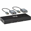 Eaton Tripp Lite Series 2-Port DisplayPort to DisplayPort Splitter/Extender Kit over Cat6, MST Hub, 8K/4K 60 Hz, DP 1.4, Up to 230 ft. (70 m), TAA