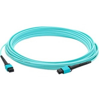 AddOn 3m MPO/UPC to MPO/UPC Aqua OM4 OFNR (Riser-Rated) 12-Strand Fiber Patch Cable