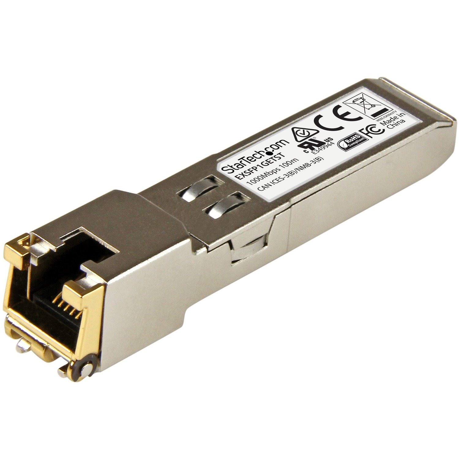 StarTech.com Juniper EX-SFP-1GE-T Compatible SFP Transceiver Module - 10/100/1000BASE-T