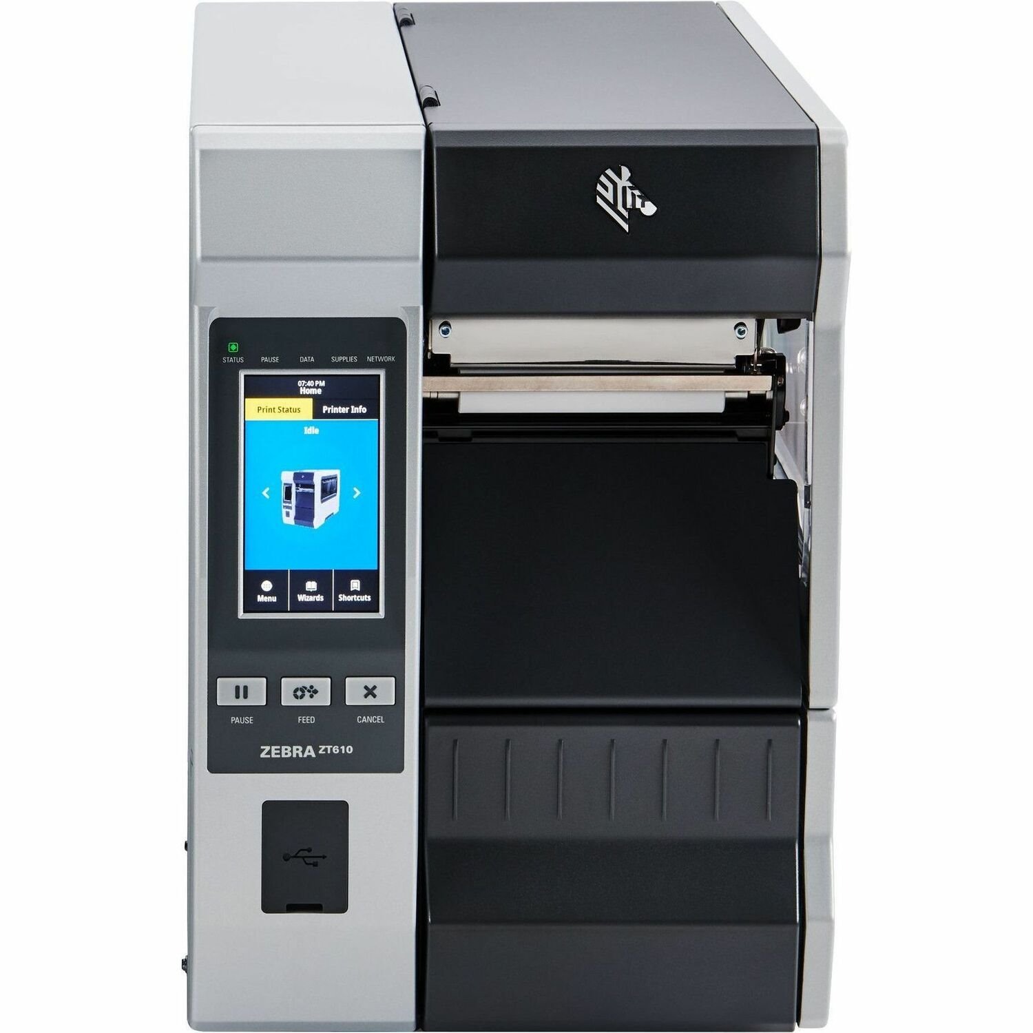 Zebra ZT610 Industrial, Manufacturing, Retail, Transportation & Logistic, Healthcare Direct Thermal/Thermal Transfer Printer - Monochrome - Label Print - Gigabit Ethernet - USB - USB Host - Serial - Bluetooth 4.0 - RFID - With Cutter