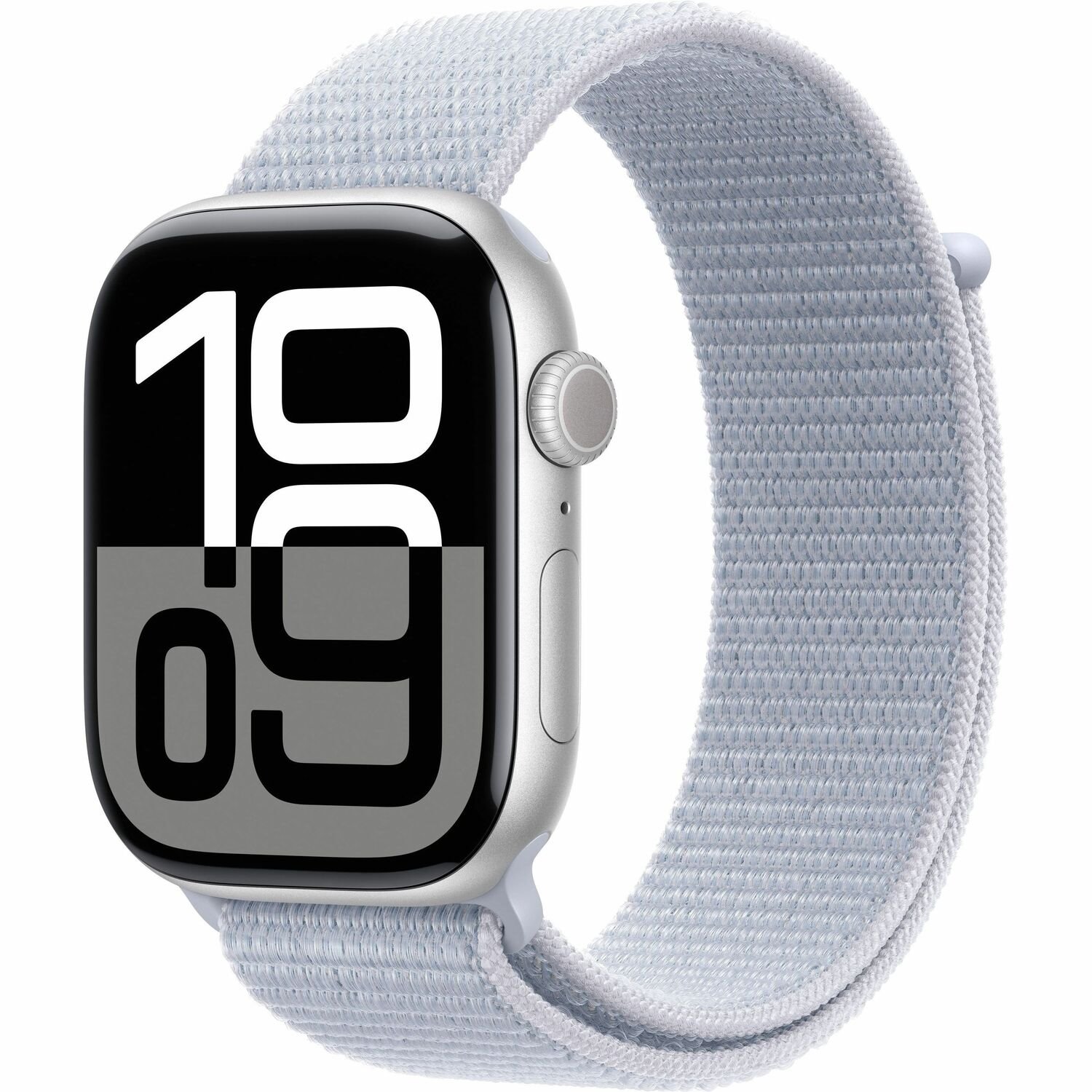 Apple Watch Series 10 Smart Watch - 42 mm Case Height - 36 mm Case Width - Silver Case Color - Blue Cloud Band Color - Aluminium Case Material - Wireless LAN - LTE, UMTS