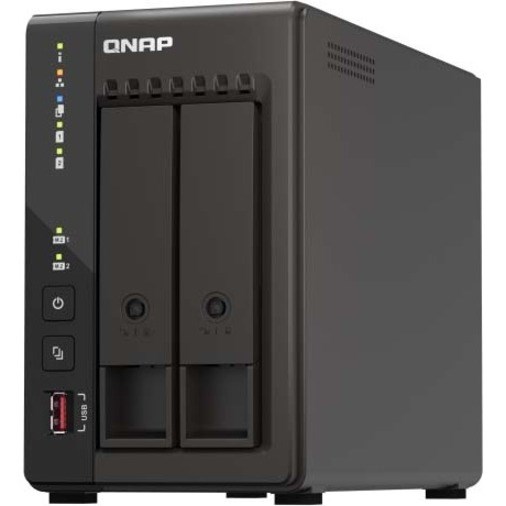 QNAP Turbo NAS TS-253E-8G 2 x Total Bays SAN/NAS Storage System - 4 GB Flash Memory Capacity - Intel Celeron J6412 Quad-core (4 Core) 2 GHz - 8 GB RAM Tower