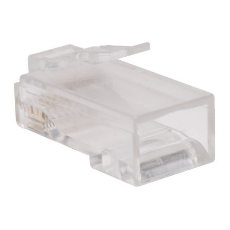 Eaton Tripp Lite Series Cat6 RJ45 Modular Connector Plug with Load Bar, Solid/Stranded Conductor Round Cat6 Wire, 100-pack, TAA