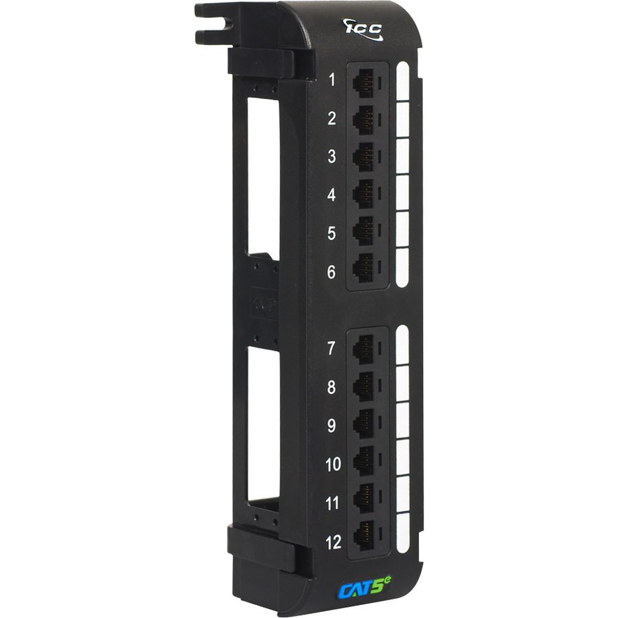ICC ICMPP12V5E 12 Port Vertical CAT 5e Patch Panel Office