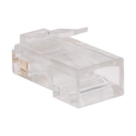 Eaton Tripp Lite Series RJ45 Plugs for Round Solid / Stranded Conductor 4-pair Cat5e Cable, 100-Pack