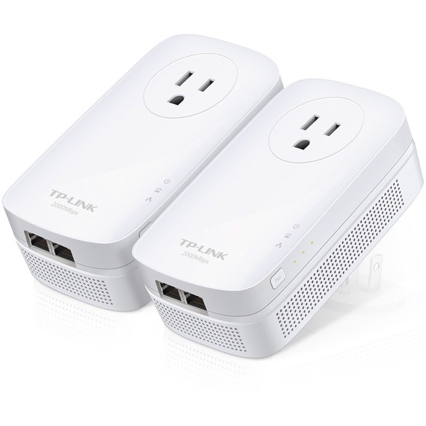 TP-Link TL-PA9020P KIT - AV2000 2-Port Gigabit Passthrough Powerline Starter Kit