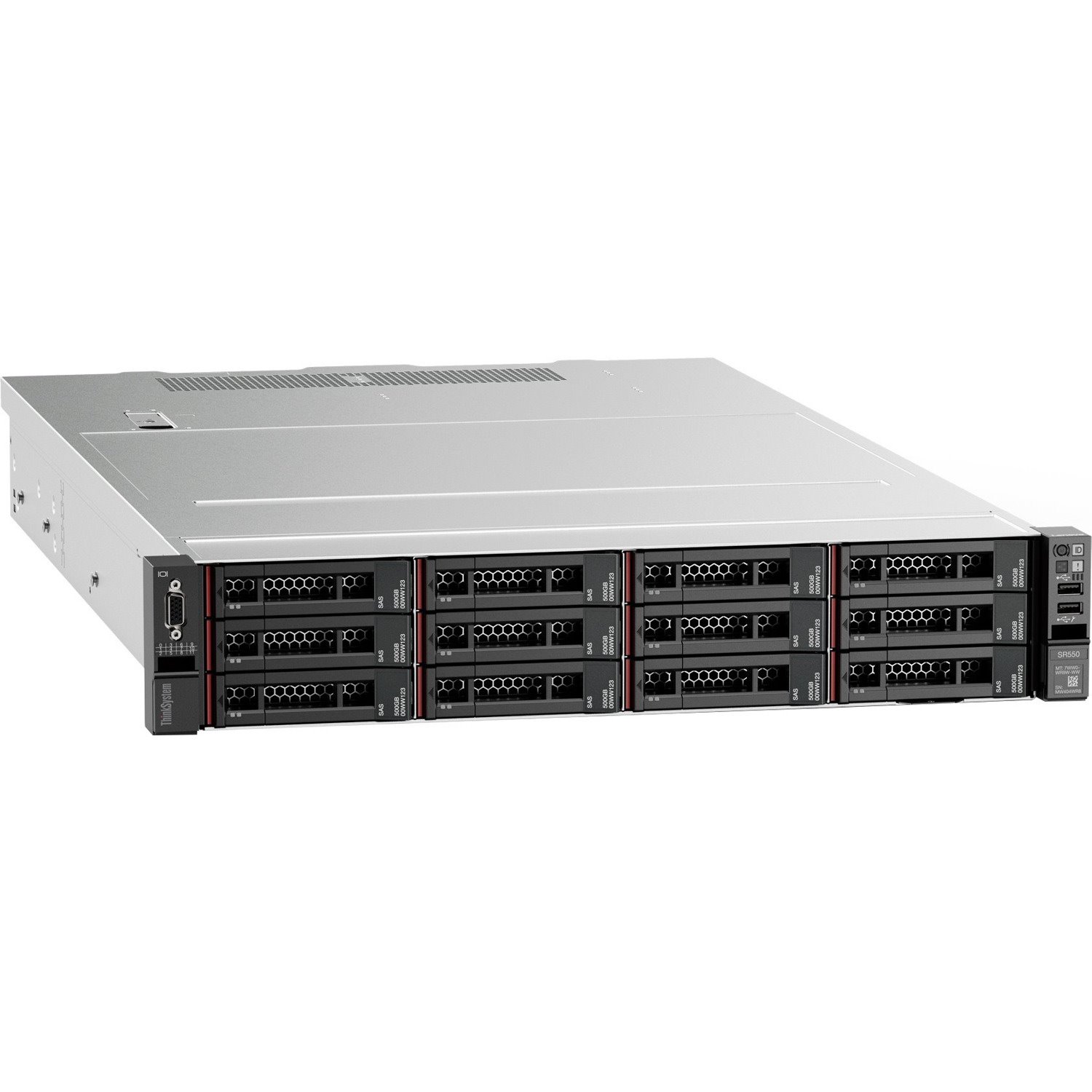 Lenovo ThinkSystem SR550 7X04A07JAU 2U Rack Server - 1 Xeon Silver 4208 2.10 GHz - 16 GB RAM - Serial ATA/600 Controller